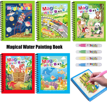 Magic Water Drawing Book Reusable Mess Free Coloring Set
