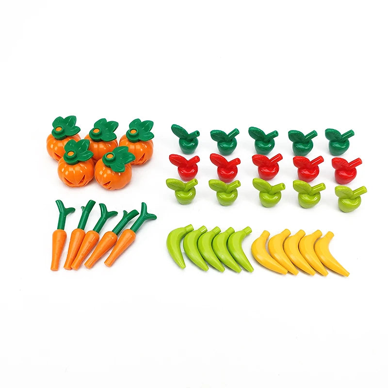 City Food Building Blocks Set Play Food MOC Bricks