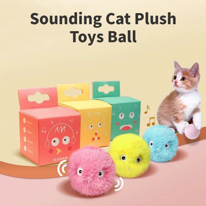 Chirping Sound Cat Toy Ball Interactive Sounding Teaser