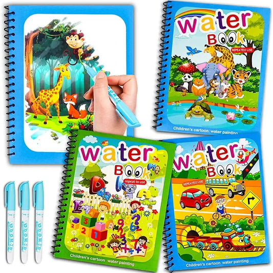 Magic Water Drawing Book Reusable Water Coloring Set