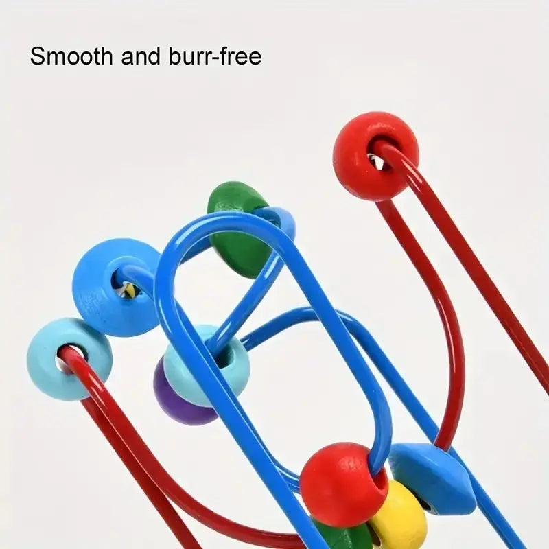 Wooden Bead Maze Toy Preschool Learning Circle