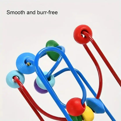 Wooden Bead Maze Toy Preschool Learning Circle