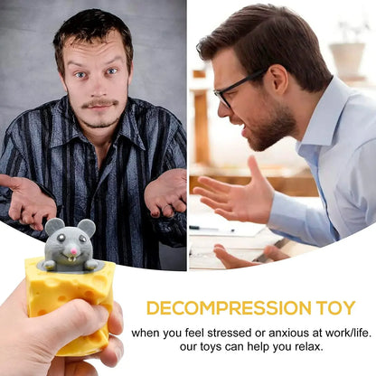 Cheese Mouse Cup Decompression Squeeze Toys Stress Relief
