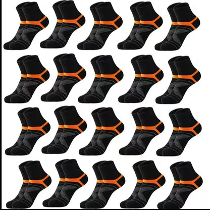 Men's Socks Hiking Black Sports Basketball Running 3 Pairs