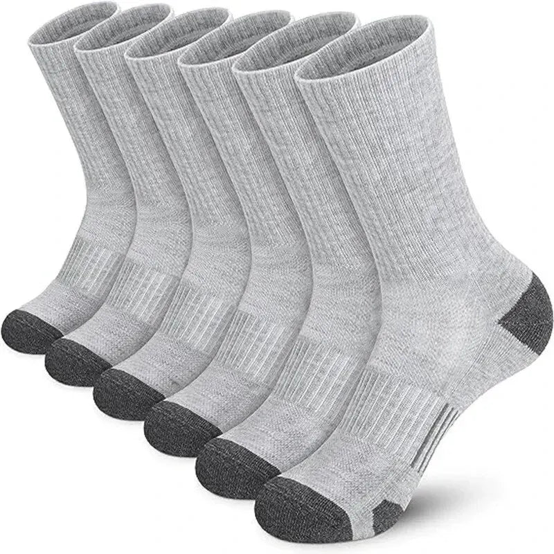 Men Non Slip Athletic Crew Socks Ground Gripping Sports