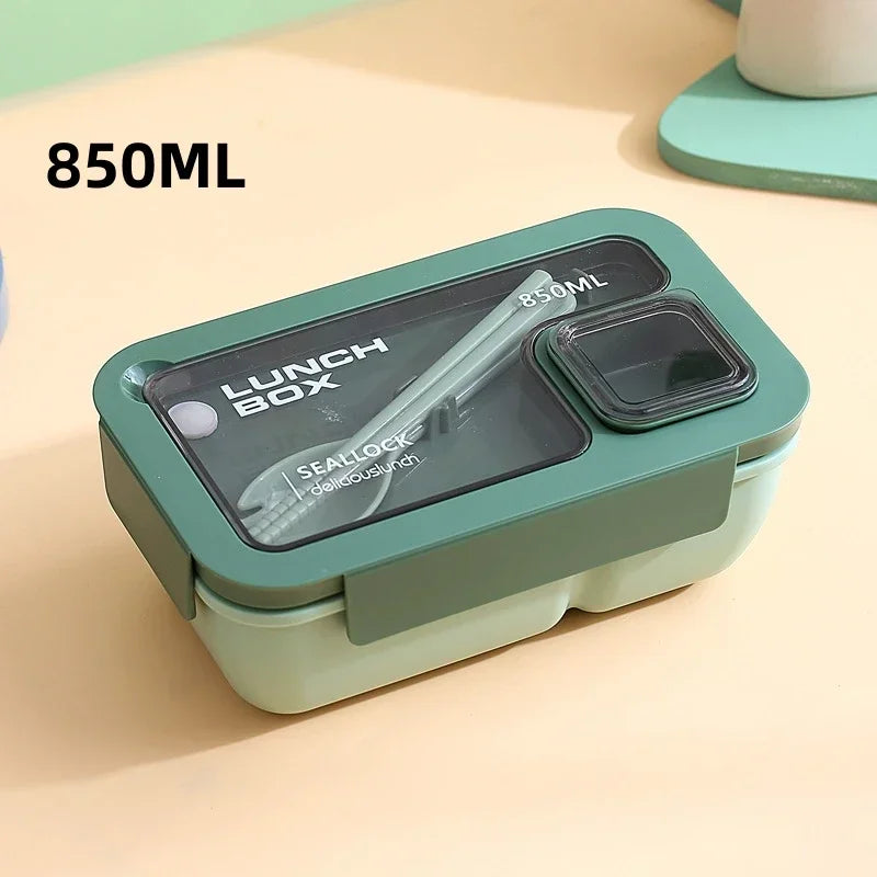 1pcs Lunch Box Portable Lunch Bags for Children School Office Bento Box with Tableware  Complete Kit Microwavable Heating