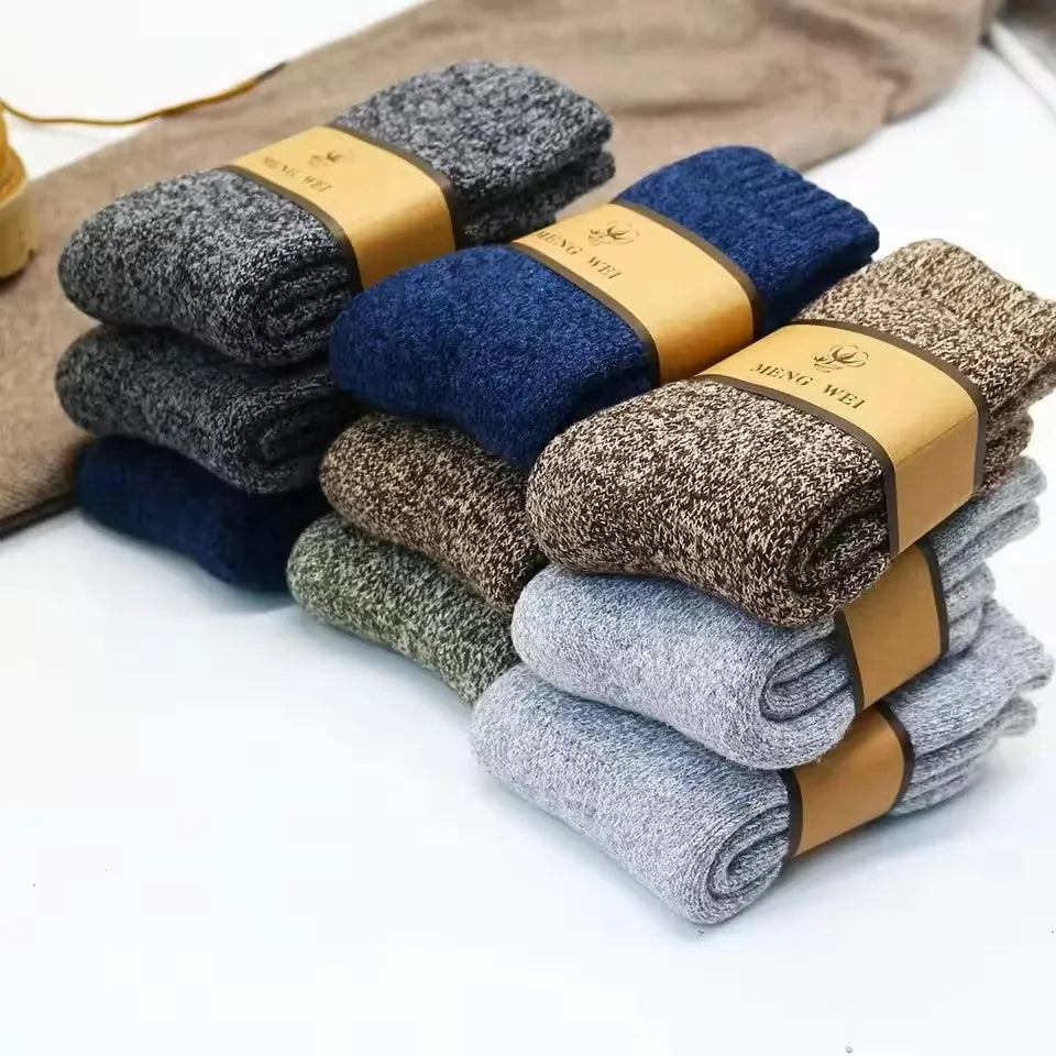 Winter Thick Warm Cashmere Socks Men Retro Snow