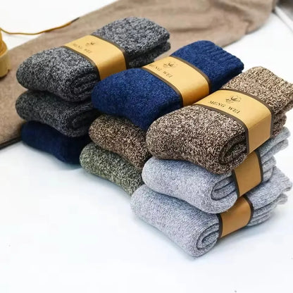 Winter Thick Warm Cashmere Socks Men Retro Snow