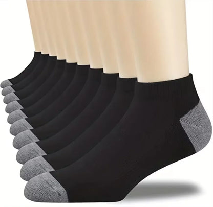 Breathable Cotton Sports Stockings Men Bamboo Fiber 10 Pack