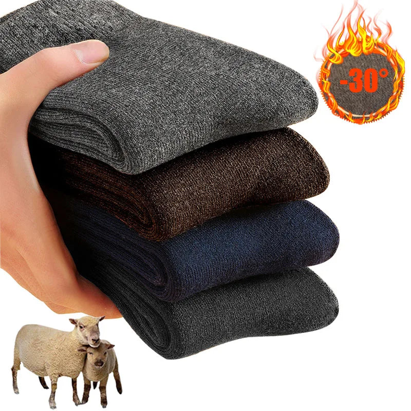 Thick Merino Wool Winter Socks Thermal Heavyweight Snow Socks