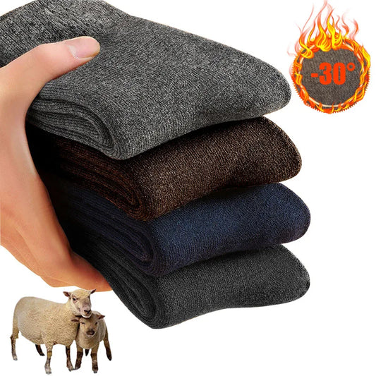 Thick Merino Wool Winter Socks Thermal Heavyweight Snow Socks