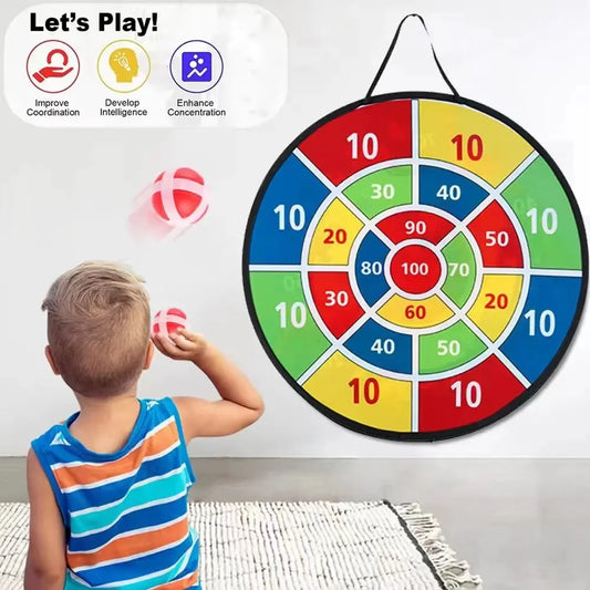 Large Sticky Ball Dart Board Family Interactive Game