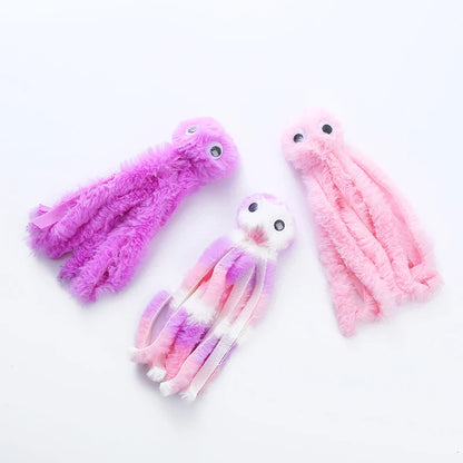 Cute Octopus Cat Plush Toy Interactive Indoor Teaser
