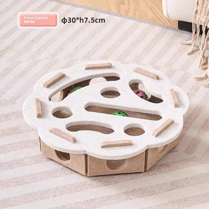 Cat Puzzle Toy Felt Box Indoor Exercise Hunting Game