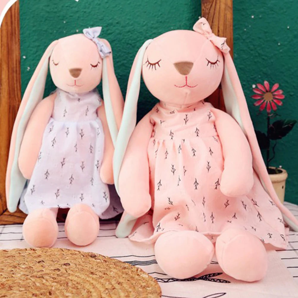 Cute Bunny Soothing Plush Doll Soft Sleeping Toy 35cm