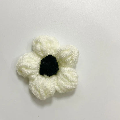 Hand Knitted Fabric Flowers DIY Sewing Craft Appliques