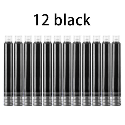 12-60PCS/Set Colourful Ink Sac Fountain Pen Ink Cartridges Refills Ink 3.4mm Refillable Refills Drawing School Office Supplies