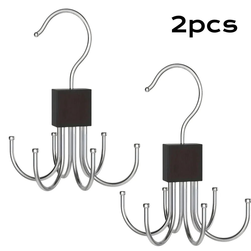 360 Rotating Storage Hanger Hook Multi Claw Closet Belt Rack