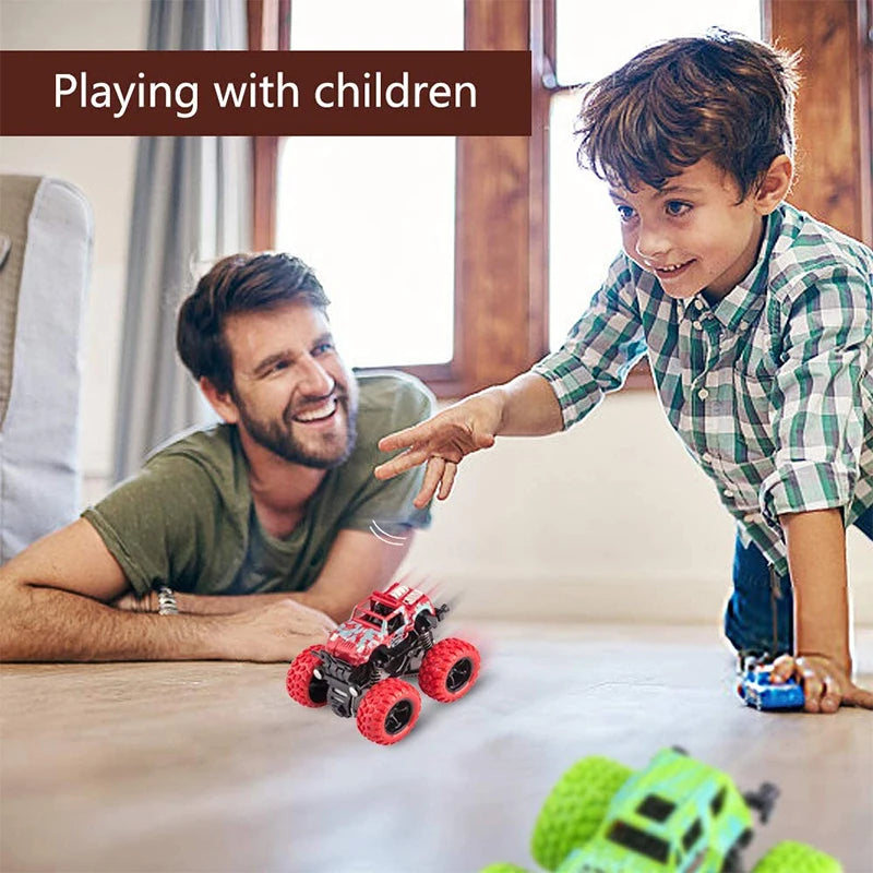 Pull Back Off Road Toy Car 360 Rotation Stunt SUV
