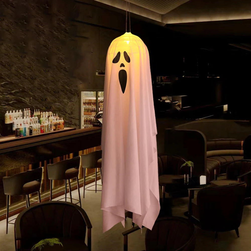 LED Hanging Ghost Light Outdoor Halloween Decor