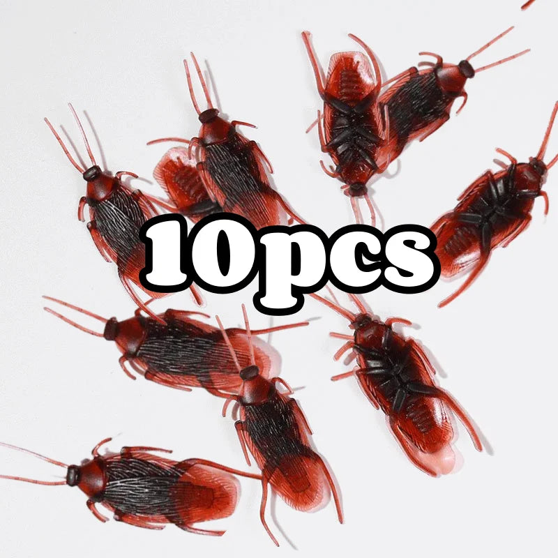 Fake Cockroach Prank Toys 50Pcs Realistic Insect Set