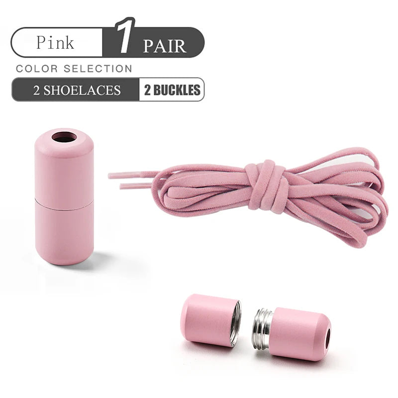 Elastic No Tie Shoelaces Semicircle Lazy Metal Lock Laces