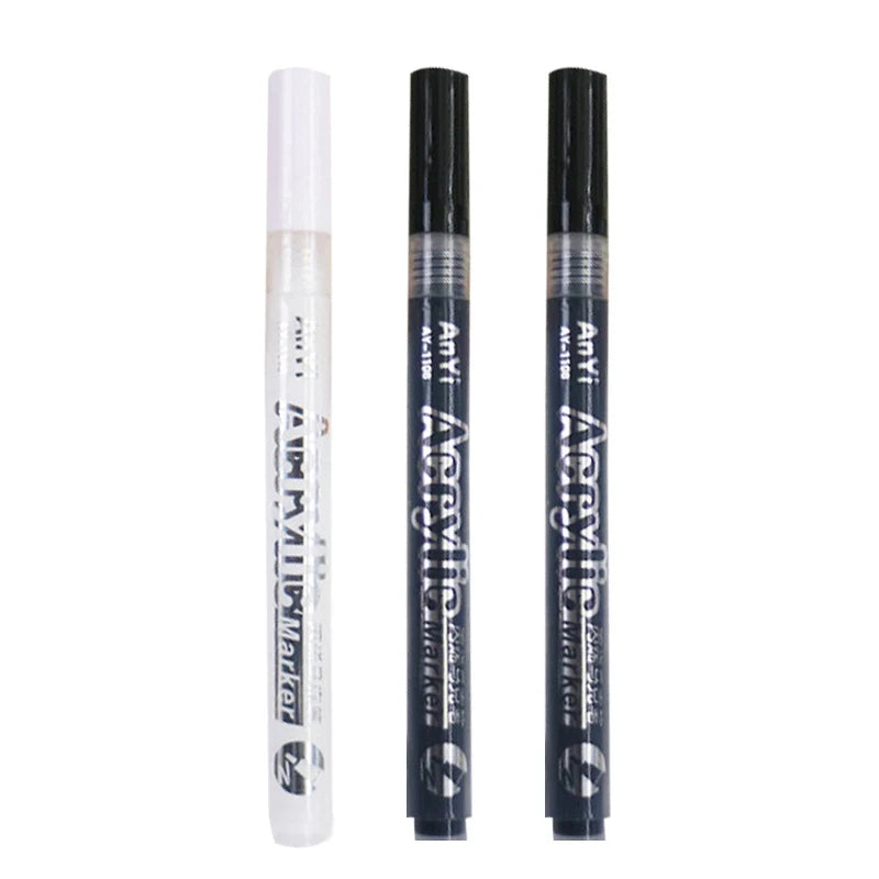 Acrylic Markers Paint Pen Set Extra Fine Tip Art Markers 3Pcs