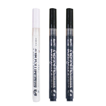 Acrylic Markers Paint Pen Set Extra Fine Tip Art Markers 3Pcs