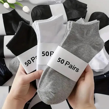 Deodorant Men's Low Cut Ankle Socks Sweat Wicking