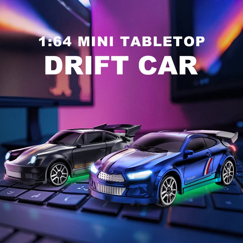 1/64 RC Drift Car: 4WD Desktop Mini Remote Control Racing Toy