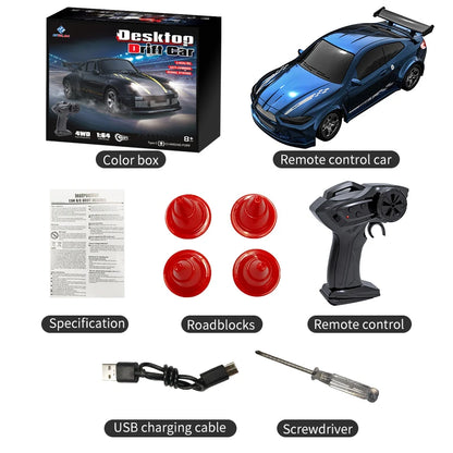 Mini Drift RC Car 1:64 Proportional Remote Control Racing