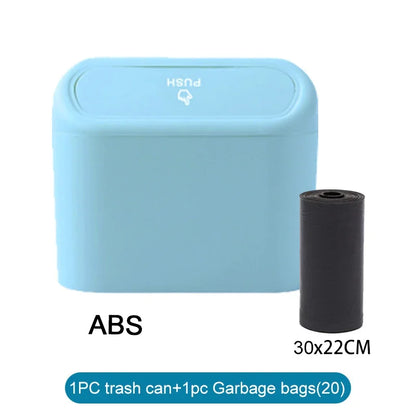 Leakproof Mini Car Trash Can Compact Vehicle Garbage Bin Set