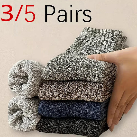 Winter Thick Warm Cashmere Socks Men Retro Snow