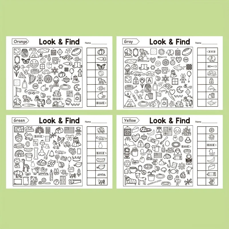 Hidden Objects Coloring Book Interactive Find and Color Pages