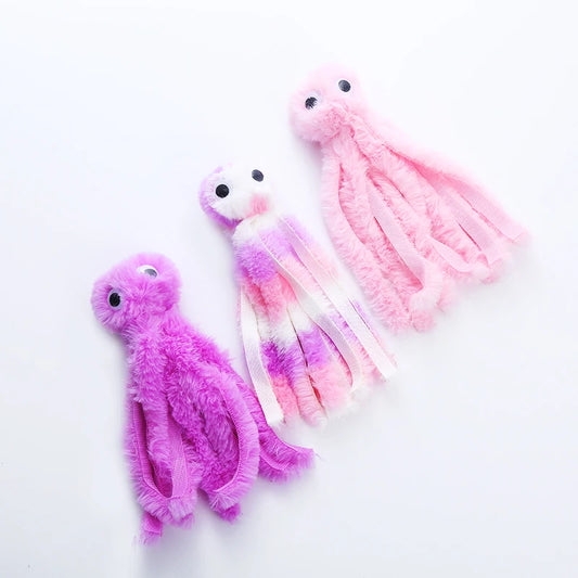 Cute Octopus Cat Plush Toy Interactive Indoor Teaser