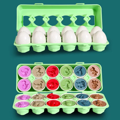 Matching Shape Egg Screws Toy Montessori Color Sorter