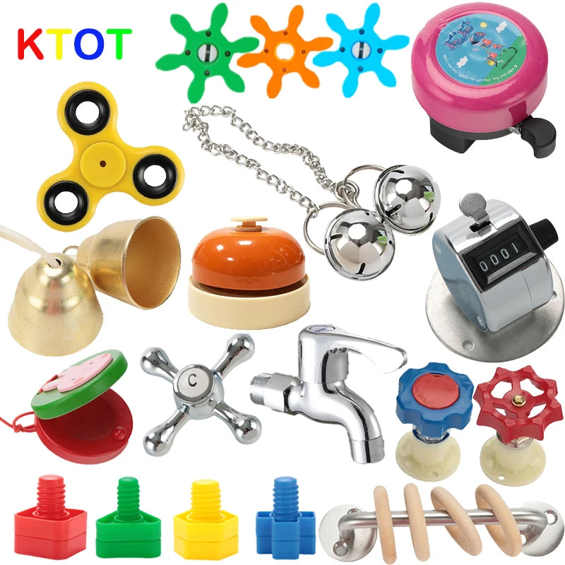 Wooden Busy Board Accessories Life Skills Training Board