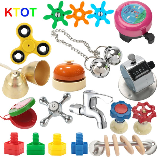 Wooden Busy Board Accessories Life Skills Training Board