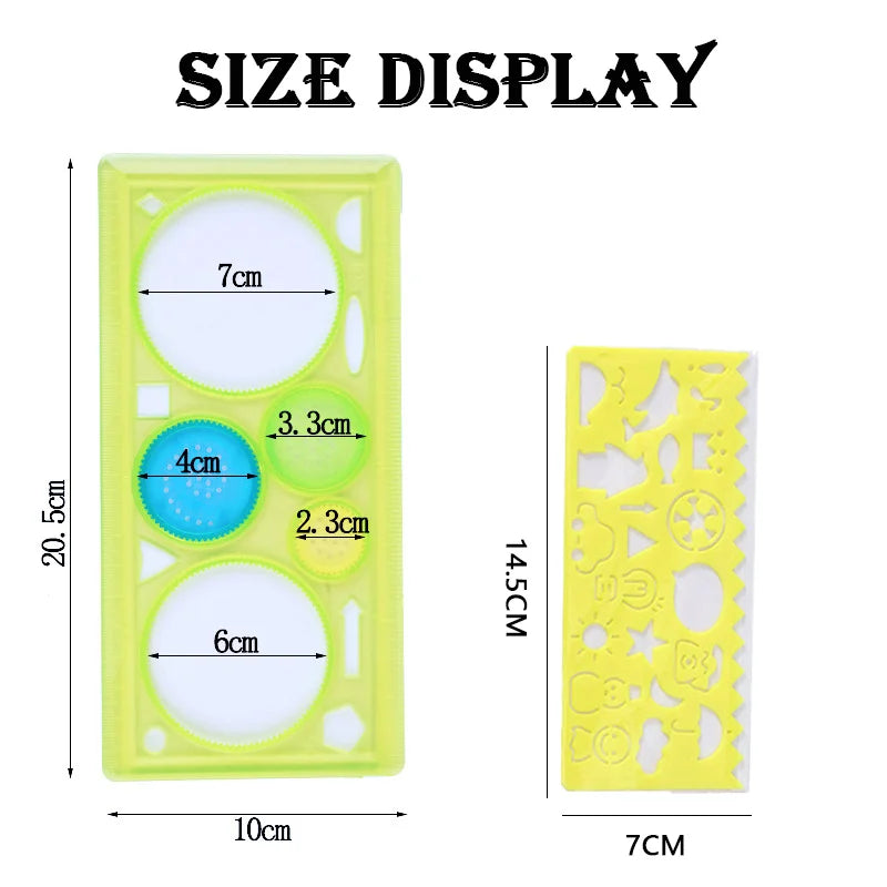 Spirograph Drawing Stencils Set Geometric Art Ruler