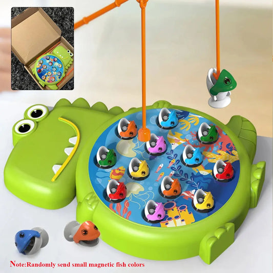 Magnetic Fishing Toy Set Dinosaur Fishing Game for Toddlers