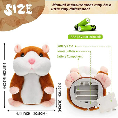 Talking Nod Hamster Plush Toy Voice Imitating Doll