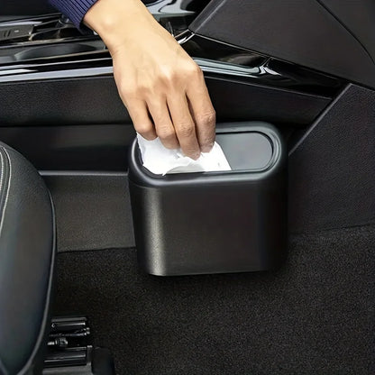 Mini Car Trash Can Pressing Type Vehicle Garbage Bin