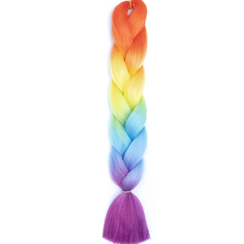 24 Inch Jumbo Braiding Hair Synthetic Afro Ombre Extensions