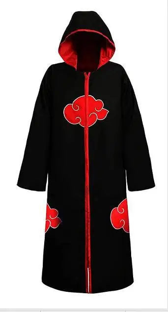 Anime Ninja Cosplay Costume Uchiha Itachi Red Cloud Cloak Robe Cloak Headband Props Halloween Clothes