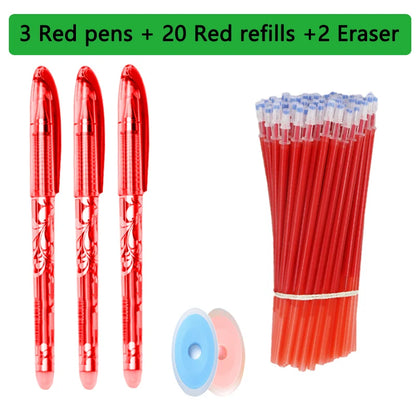 25 Pcs/set Kawaii Erasable pens Gel Pen sketch Writing Stationery for Notebook school supplies pen cute kids pens pencil