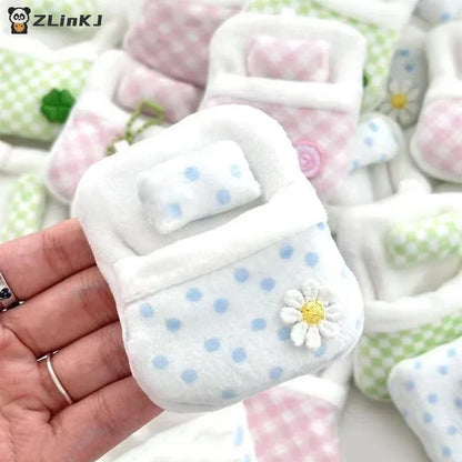 Plush Clover Mini Doll Bed Sleeping Bag Room Decor