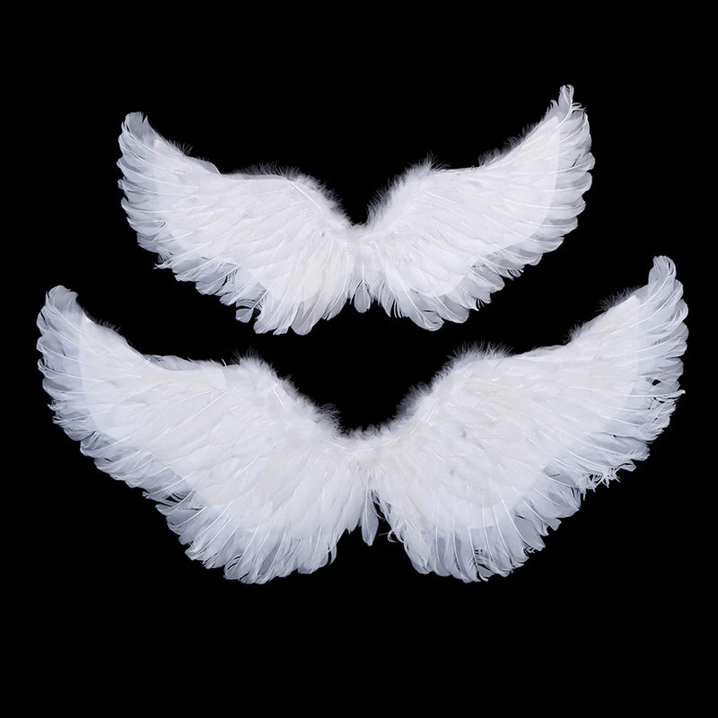 White Angel Feather Wings Cosplay Costume Accessory Set