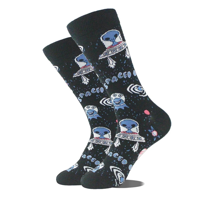 Novelty Dinosaur Crew Skateboard Socks Funny Men