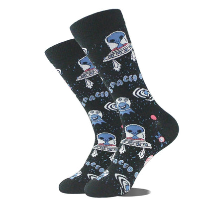 Novelty Dinosaur Crew Skateboard Socks Funny Men
