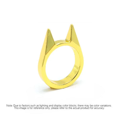 Self-defense cat ear ring window breaker women's anti-wolf men's single finger buckle carry defense spikes finger tiger .